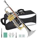 EASTROCK Bb trumpet white copper middle class double brace trumpet musical instruments with carrying case . gloves 7C mouthpiece parallel import 