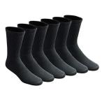 Dickies 6組クッションクルー クルーソックス US サイズ: 10-13 Sock/6-12 Shoe カラー: ブラック 並行輸入