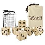 Set of 3.5 Dice - GoSports Giant Wooden Playing Dice Set with Bonus 並行輸入