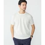 SHIPS / Ships SHIPS: ICE COTTON вырез лодочкой Short рукав вязаный футболка 