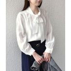 ショッピングローン SHIPS / シップス SHIPS Colors:〈手洗い可能〉シルキー ローン ボウタイ シャツ◇