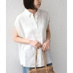 SHIPS / シップス SHIPS Colors:〈洗濯機可能〉ユーロリネン (EURO Linen) フレンチスリーブ ビッグ シャツ◇