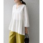SHIPS / シップス 【WEB限定】〈手洗い可能〉カットワークレース フレアスリーブブラウス◇