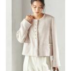 ショッピングセレモニー SHIPS / シップス 《一部追加予約》トライスピン 杢 ツイード パール モチーフ ボタン ジャケット（セレモニー対応可）