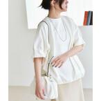 SHIPS / シップス 《一部追加予約》quaranciel:〈洗濯機可能〉ライト ポンチ ハーフスリーブ ドロスト ルーズ TEE