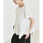 SHIPS / シップス quaranciel:〈手洗い可能〉ハンカチーフヘム フレア クルーネック TEE
