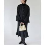 SHIPS / シップス quaranciel: ノーカラー ジャケット ＆ フレア ミディ スカート セットアップ