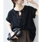 SHIPS / シップス SHIPS any:〈手洗い可能〉メッシュ ジャカード カフタン スキッパー ブラウス