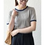 SHIPS / シップス Healthknit:〈洗濯機可能〉リブ ボーダー TEE