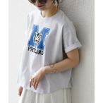 SHIPS / シップス 《一部追加予約》【SHIPS any別注】THE KNiTS:〈洗濯機可能〉ラウンドヘム プリント ショート TEE