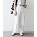 SHIPS for women / シップスウィメン SHIPS any_〈手洗い可能〉パッチワーク レース セミワイド イージー パンツ