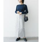 SHIPS / シップス SHIPS any: ドット ジャカード サスペンダー スカート