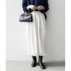 SHIPS / シップス SHIPS any:〈手洗い可能〉フラワー メッシュ レース タック セミフレア スカート