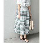 SHIPS / シップス SHIPS any: Paris Authentique マルチボーダー タック スカート〈ウォッシャブル〉