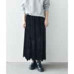 SHIPS / シップス bon_meur:〈手洗い可能〉クラッシュ ベロア シャーリング 2WAY スカート