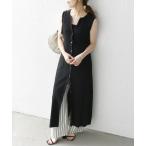 SHIPS / シップス SHIPS any:〈手洗い可能〉リブニット ロング ジレ ワンピース
