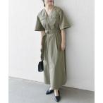 SHIPS for women / シップスウィメン SHIPS any_〈洗濯機可能〉タイプライター Vネック ポケット ロング ワンピース