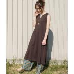 SHIPS / シップス SHIPS any:コットンリネン キーネックニットワンピース