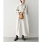 SHIPS / シップス SHIPS any:〈洗濯機可能〉USA コットン 裏起毛 ハーフジップ ワンピース