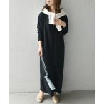 SHIPS / シップス SHIPS any: Vネック Aライン ニットワンピース