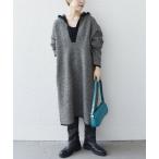SHIPS / シップス SHIPS any: ジャカード フーディー ニット ワンピース