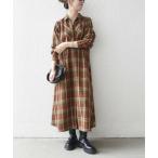 SHIPS / シップス SHIPS any:〈洗濯機可能〉チェック Aライン フレア シャツ ワンピース