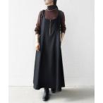 SHIPS / シップス SHIPS any: ヘリンボーン パイピング フレア ジャンパースカート