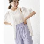 SHIPS / シップス SHIPS any:〈手洗い可能〉リネン ミックス  シアー ニット ポンチョ カーディガン