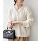 SHIPS / シップス SHIPS any:〈手洗い可能〉ツイード ライク フリンジ ニット ジャケット カーディガン