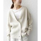 SHIPS / シップス SHIPS any: リブ タック編み Vネック ルーズ ニット カーディガン