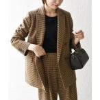 SHIPS / シップス SHIPS any: cafissi ハウンドトゥース ダブル ブレスト ジャケット
