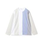 TOMORROWLAND / トゥモローランド コットン シャツコンビ クルーネックプルオーバー