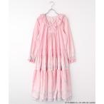 PINK HOUSE / ピンクハウス Little Twin Stars×PINK HOUSE A Starry Night Wish柄ミディワンピース