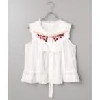 ショッピングローン PINK HOUSE / ピンクハウス チェリー刺繍使いローンブラウス