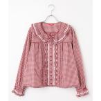 PINK HOUSE / ピンクハウス ギンガムチェック襟付きブラウス