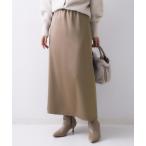 ショッピングサテン UNTITLED / アンタイトル 【ウエストゴム/洗える】サテンナロースカート
