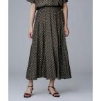 ショッピングスカーチョ UNTITLED / アンタイトル 【セットアップ可/ウエストゴム/リラクシー】スクエアジオメ柄スカーチョ