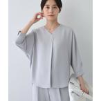 INDIVI / インディヴィ 【着る日傘/遮熱/UVケア】Vネックドルマンスリーブブラウス