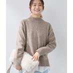INDIVI / インディヴィ 【カシミヤ混】ミドルゲージ ハイネックニット