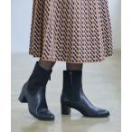 ショッピングニットブーツ Reflect / リフレクト 【足元すっきり見え／ファスナー開き】リブ編みニットブーツ