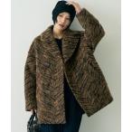 Rouge vif la cle / rouge * vi flakre[TICCA/tika] шерсть Zebra мохнатый бушлат 