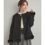 Couture Brooch / クチュールブローチ 【大人レディ・フェイクファー取り外し可能】ケープ風ショートコート