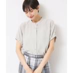 Dessin / デッサン 【洗える】バンドカラー袖ギャザーブラウス