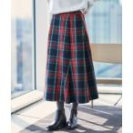ショッピング柄 Dessin / デッサン 【洗える】チェック柄起毛フレアスカート