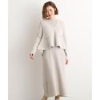 grove / グローブ 【2点SET/体型カバー】一枚で決まる、ペプラムベスト×ニットワンピース