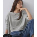 OPAQUE.CLIP / オペーク ドット クリップ スウェットライクドルマンスリーブニット【洗濯機洗い可】