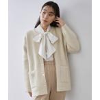 OPAQUE.CLIP / オペーク ドット クリップ アンゴラ/フォックスブレンド　ニットカーディガン【洗濯機OK】