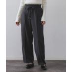 OPAQUE.CLIP / オペーク ドット クリップ ピンストライプイージーワイドパンツ【吸湿発熱/ストレッチ/洗濯機OK】