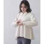 ショッピングクリップ OPAQUE.CLIP / オペーク ドット クリップ スパンコールラメ衿2WAYペプラムニット【洗濯機OK】