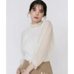 ショッピング09月号 Maglie le cassetto / マーリエ ル カセット 《美人百花9月号掲載》《M Maglie le cassetto》ドットラメ楊柳ジャガードブラウス